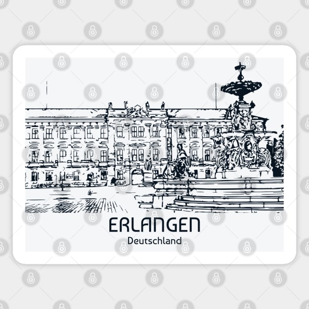 Erlangen - Deutschland Magnet by Lakeric